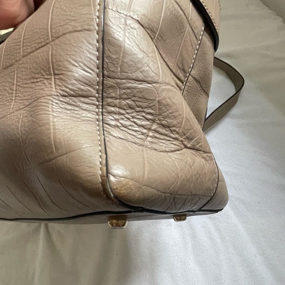 Coach 37099 Blake Carryall Croc Embossed Satchel Swagger Stone Beige Leather - Picture 6 of 10